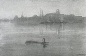 Nocturne: The River at Battersea, 1878 af James Abbott McNeill Whistler